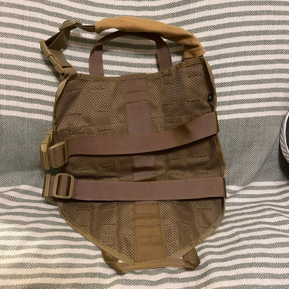 Military‎ Dog Tactical Vest+ Molle Bag Coyote Colored Size Medium